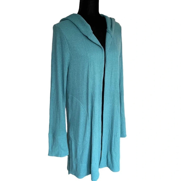 NWT ATHLETA Harmony Pose Wrap Cardigan Sweater in Borealis Green Small - Picture 7 of 11